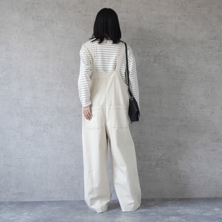 配色ステッチベイカーサロペット パンツ ロングシーズン 春夏 秋冬  | SELECT LEVERY  | 詳細画像4 