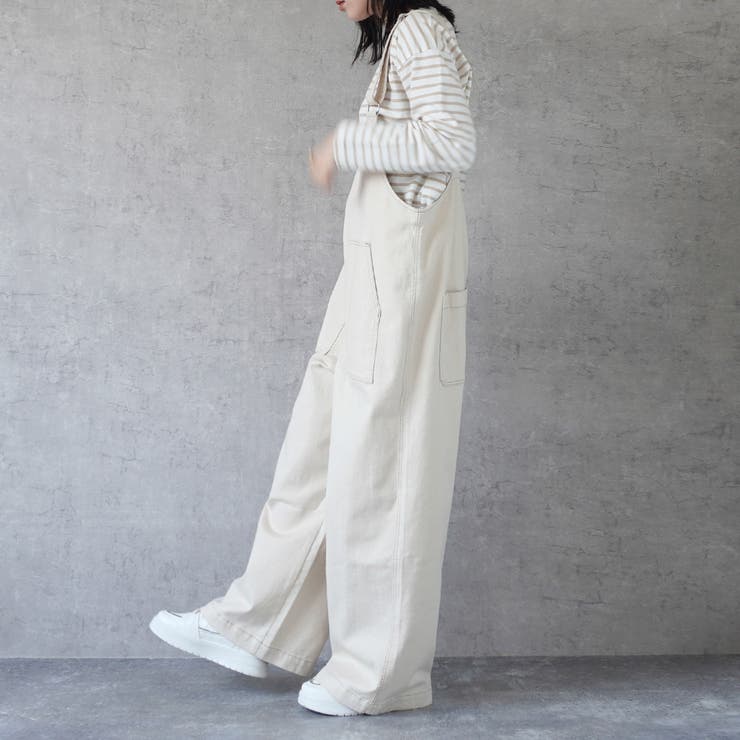 配色ステッチベイカーサロペット パンツ ロングシーズン 春夏 秋冬  | SELECT LEVERY  | 詳細画像3 