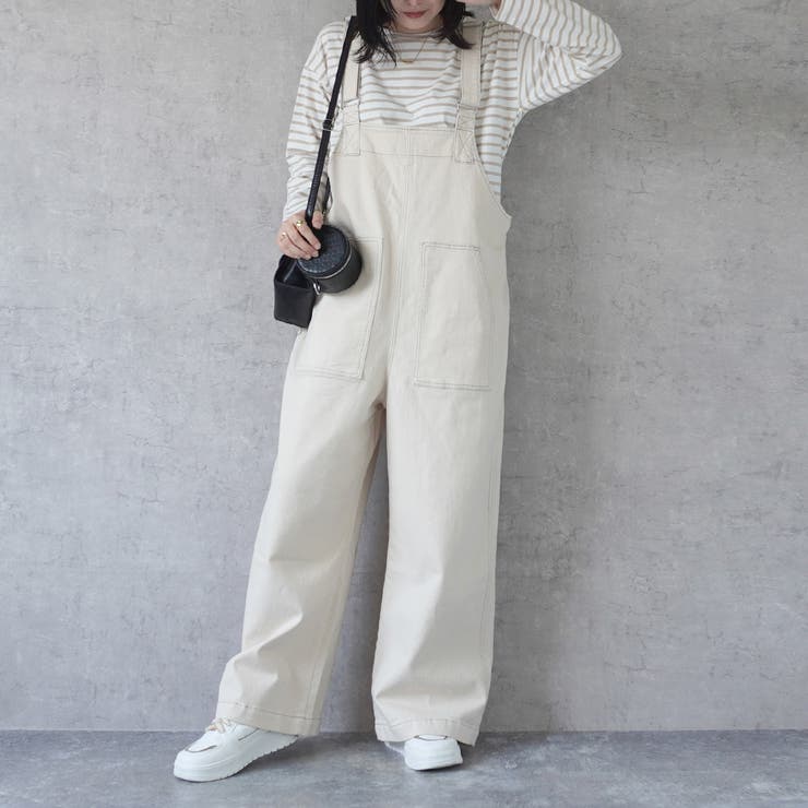 配色ステッチベイカーサロペット パンツ ロングシーズン 春夏 秋冬  | SELECT LEVERY  | 詳細画像2 