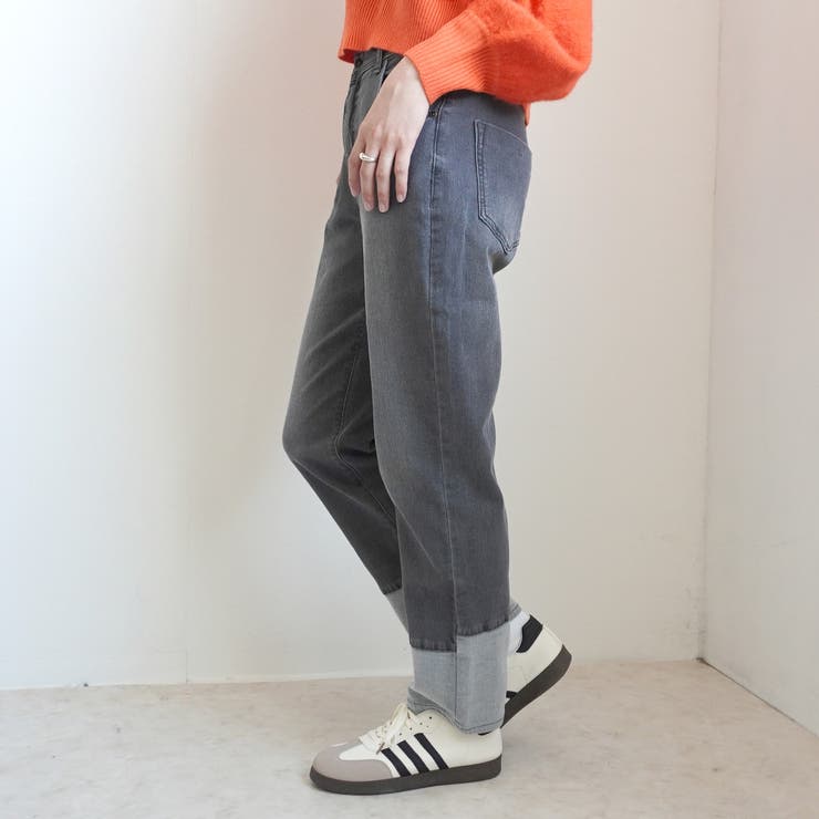 ユーズドライトグレー | AIRジョグロールアップ風パンツ デニム ボトムス | SELECT LEVERY 