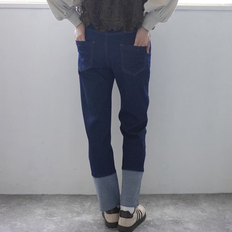 AIRジョグロールアップ風パンツ デニム ボトムス | SELECT LEVERY  | 詳細画像15 