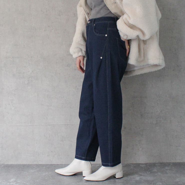 AIRジョグデニムコクーンパンツ ワイドパンツ カーブパンツ オールシーズン | SELECT LEVERY  | 詳細画像10 