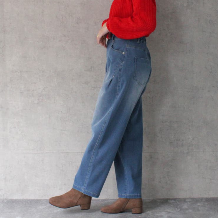 AIRジョグデニムコクーンパンツ ワイドパンツ カーブパンツ オールシーズン | SELECT LEVERY  | 詳細画像4 