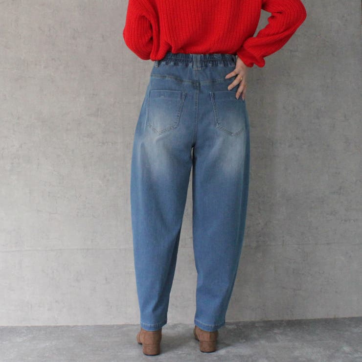 AIRジョグデニムコクーンパンツ ワイドパンツ カーブパンツ オールシーズン | SELECT LEVERY  | 詳細画像5 