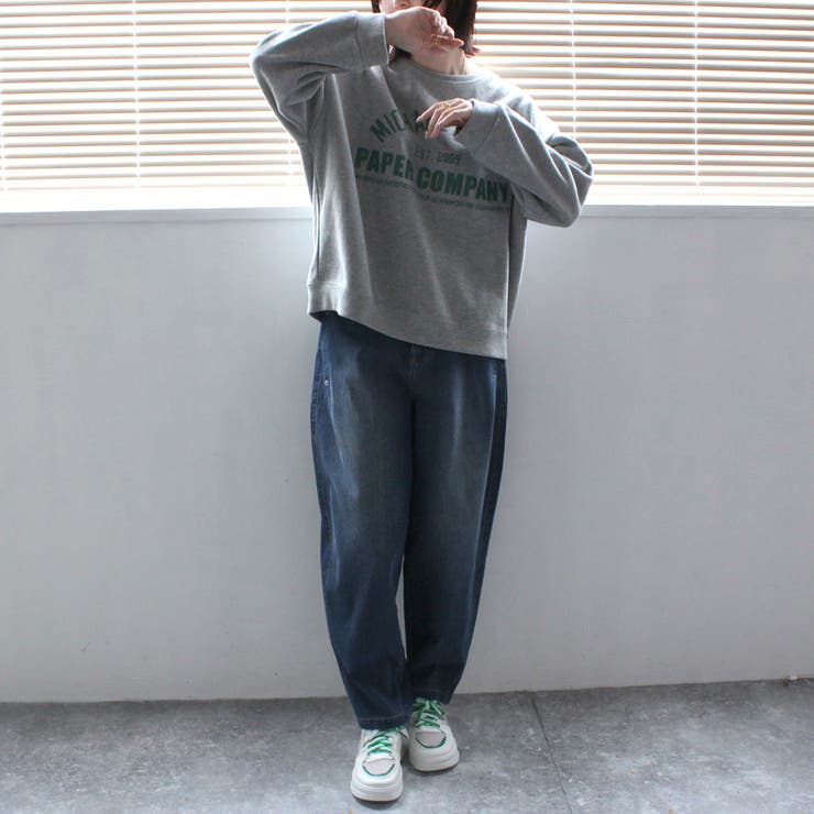 AIRジョグデニムコクーンパンツ ワイドパンツ カーブパンツ オールシーズン | SELECT LEVERY  | 詳細画像6 