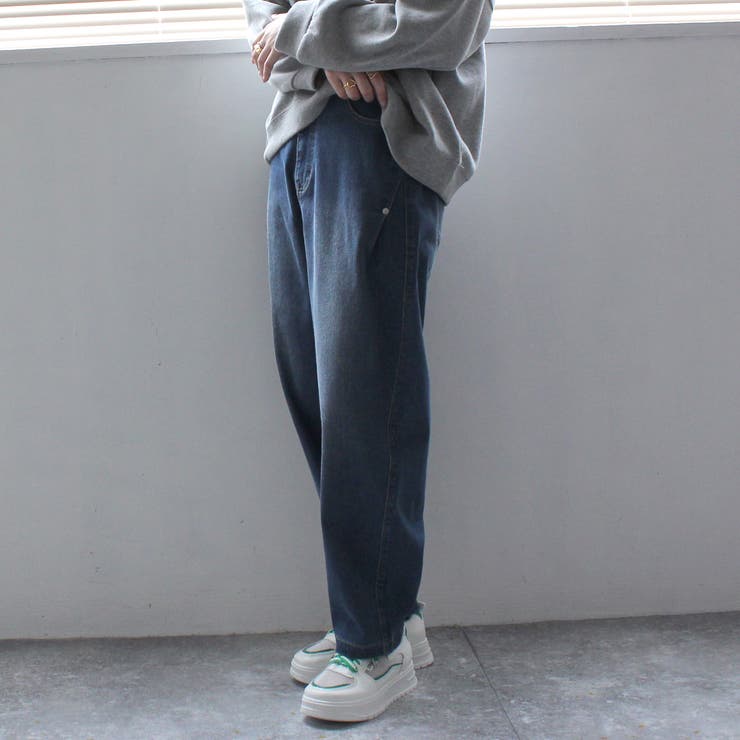 AIRジョグデニムコクーンパンツ ワイドパンツ カーブパンツ オールシーズン | SELECT LEVERY  | 詳細画像7 