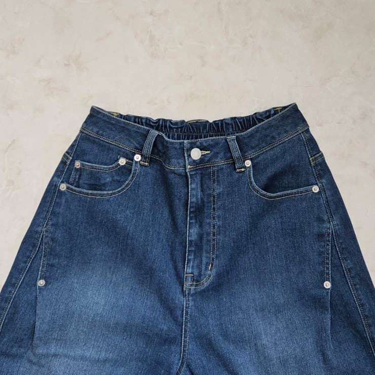 AIRジョグデニムコクーンパンツ ワイドパンツ カーブパンツ オールシーズン | SELECT LEVERY  | 詳細画像14 