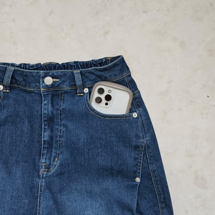 AIRジョグデニムコクーンパンツ ワイドパンツ カーブパンツ オールシーズン | SELECT LEVERY  | 詳細画像16 