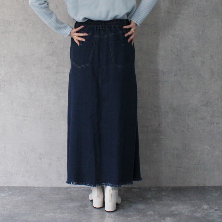 AIRジョグデニムフリンジマキシスカート ボトムス オールシーズン | SELECT LEVERY  | 詳細画像12 