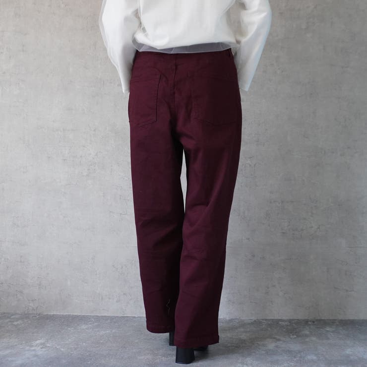 裏起毛ワイドパンツ デニム ストレッチ ボトムス 秋冬 | SELECT LEVERY  | 詳細画像20 