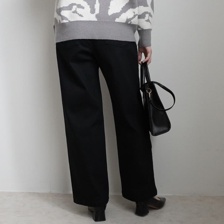 裏起毛ワイドパンツ デニム ストレッチ ボトムス 秋冬 | SELECT LEVERY  | 詳細画像27 