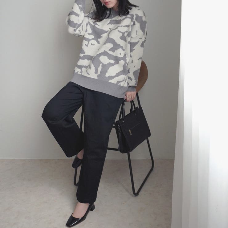 裏起毛ワイドパンツ デニム ストレッチ ボトムス 秋冬 | SELECT LEVERY  | 詳細画像28 