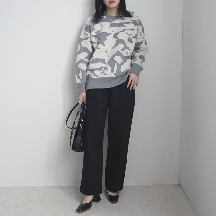 裏起毛ワイドパンツ デニム ストレッチ ボトムス 秋冬 | SELECT LEVERY  | 詳細画像25 