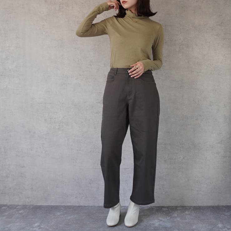 裏起毛ワイドパンツ デニム ストレッチ ボトムス 秋冬 | SELECT LEVERY  | 詳細画像21 