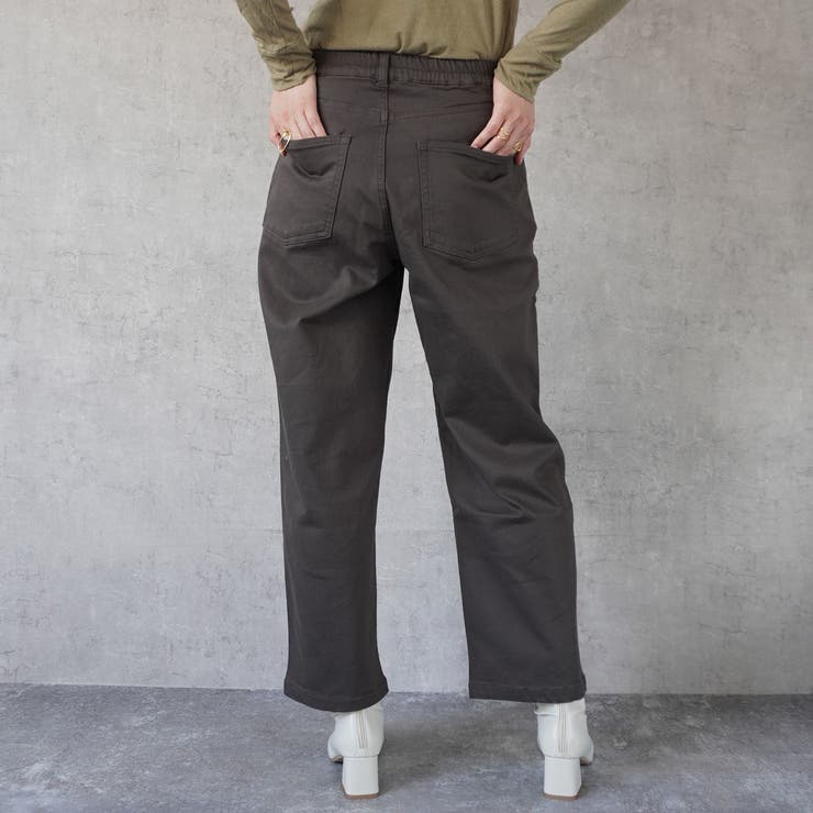 裏起毛ワイドパンツ デニム ストレッチ ボトムス 秋冬 | SELECT LEVERY  | 詳細画像23 