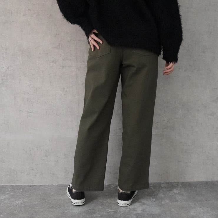 裏起毛ワイドパンツ デニム ストレッチ ボトムス 秋冬 | SELECT LEVERY  | 詳細画像17 