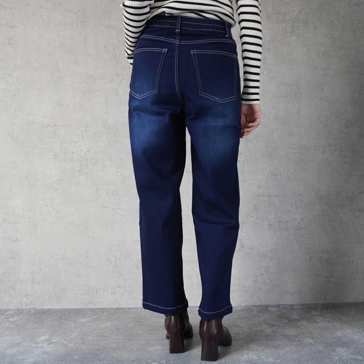 裏起毛ワイドパンツ デニム ストレッチ ボトムス 秋冬 | SELECT LEVERY  | 詳細画像7 