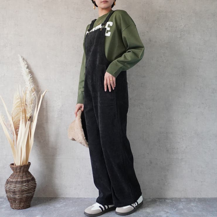 コーデュロイサロペット オーバーオール オールインワン ワイドパンツ 秋冬 | SELECT LEVERY  | 詳細画像18 