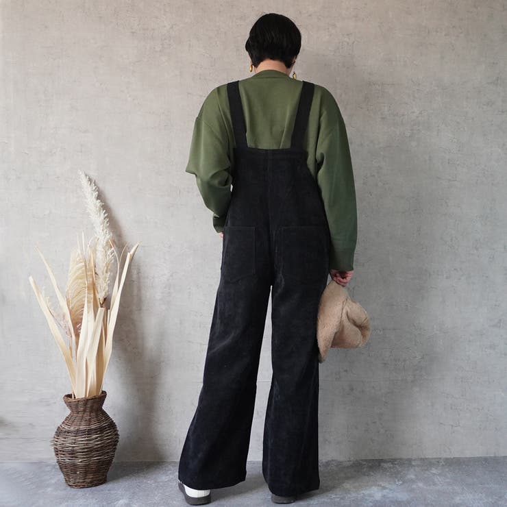コーデュロイサロペット オーバーオール オールインワン ワイドパンツ 秋冬 | SELECT LEVERY  | 詳細画像19 