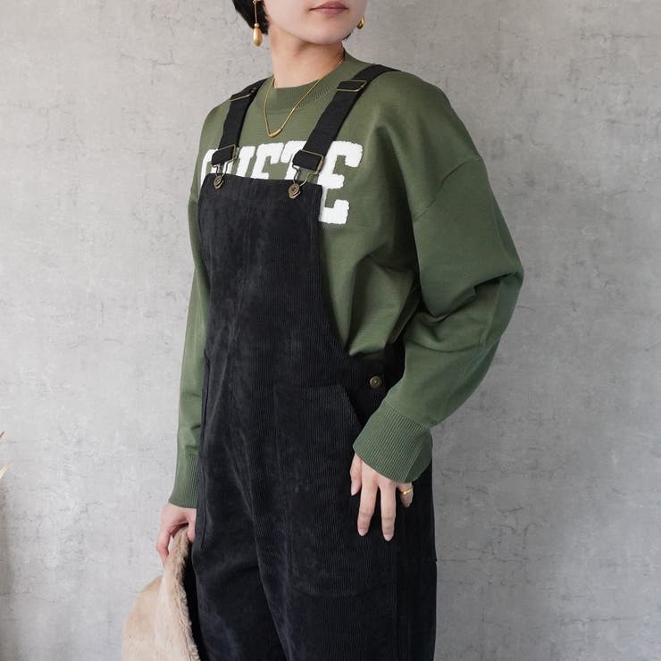 定価2万 美品 カーキグレー オールインワン つなぎ サロペット