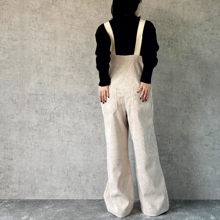 コーデュロイサロペット オーバーオール オールインワン ワイドパンツ 秋冬 | SELECT LEVERY  | 詳細画像8 