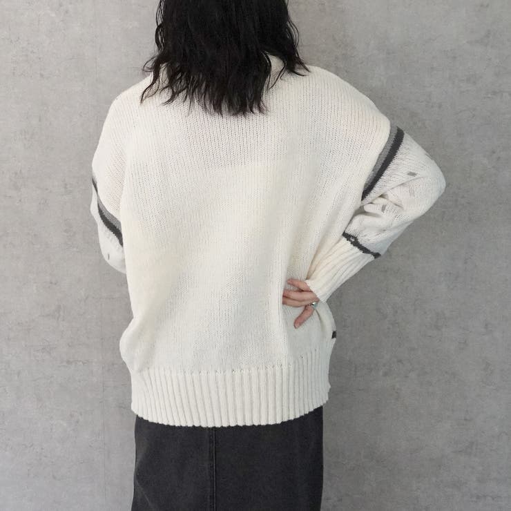 ノルディック柄ニット プルオーバー トップス 長袖 秋冬 | SELECT LEVERY  | 詳細画像4 