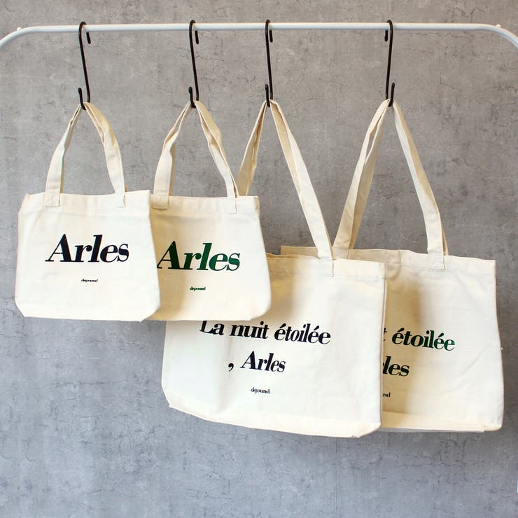 購入公式サイト Arles ロゴ キャンバストートバッグ - バッグ