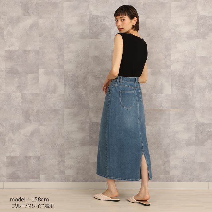 リサイクルデニム セミタイト スカート[品番：STSW0000484]｜SELECT