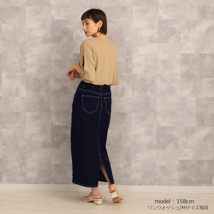 リサイクルデニム セミタイト スカート[品番：STSW0000484]｜SELECT