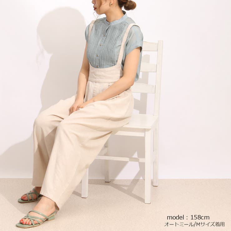 サーカスパンツ 綿麻 ストライプ 無地 サロペット パンツ オールインワン [品番：STSW0000485]｜SELECT LEVERY  （セレクトリベリー）のレディースファッション通販｜SHOPLIST（ショップリスト）