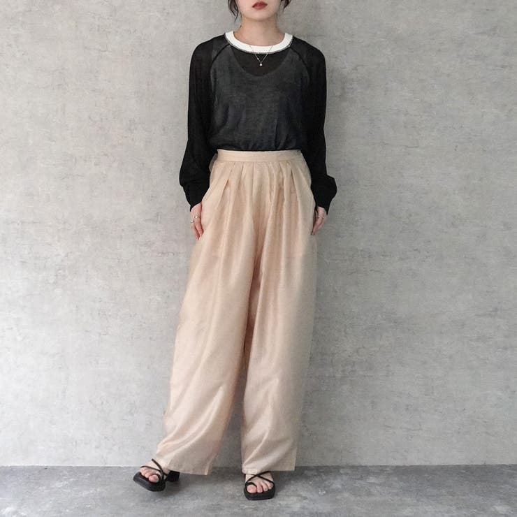 シアー ワイドパンツ ボトムス パンツ 春夏 | SELECT LEVERY  | 詳細画像13