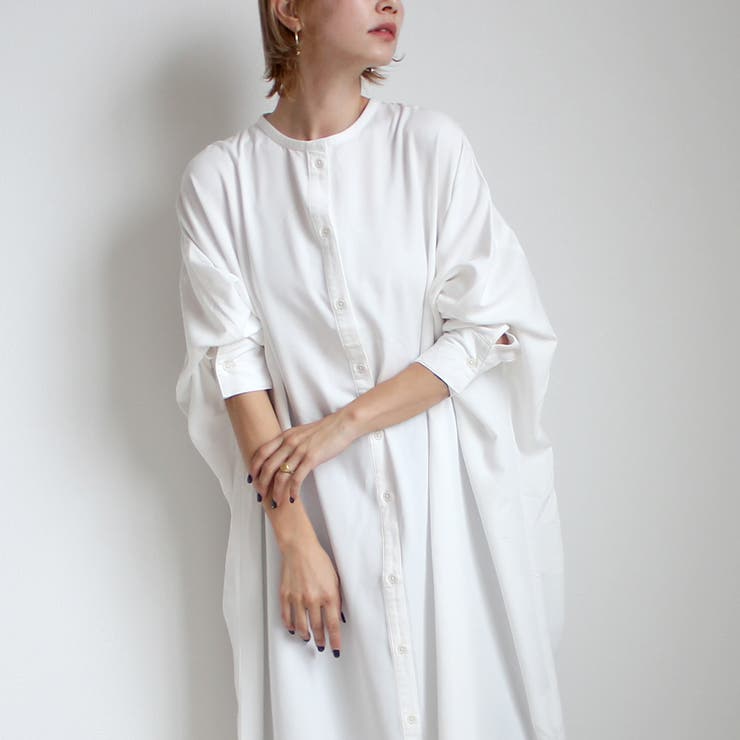 長袖 ダンガリー ドルマン シャツ ワンピース ロングシャツ 春夏