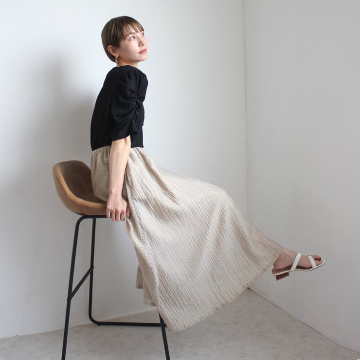 シア サッカー ロングスカート ボトムス スカート 春夏 | SELECT LEVERY  | 詳細画像19 