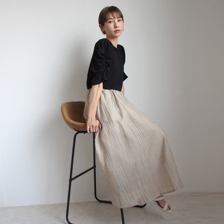 シア サッカー ロングスカート ボトムス スカート 春夏 | SELECT LEVERY  | 詳細画像20 