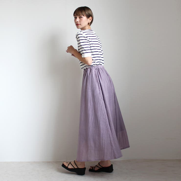 シア サッカー ロングスカート ボトムス スカート 春夏 | SELECT LEVERY  | 詳細画像24 