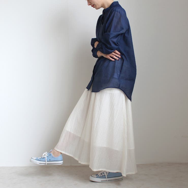 シア サッカー ロングスカート ボトムス スカート 春夏 | SELECT LEVERY  | 詳細画像3 