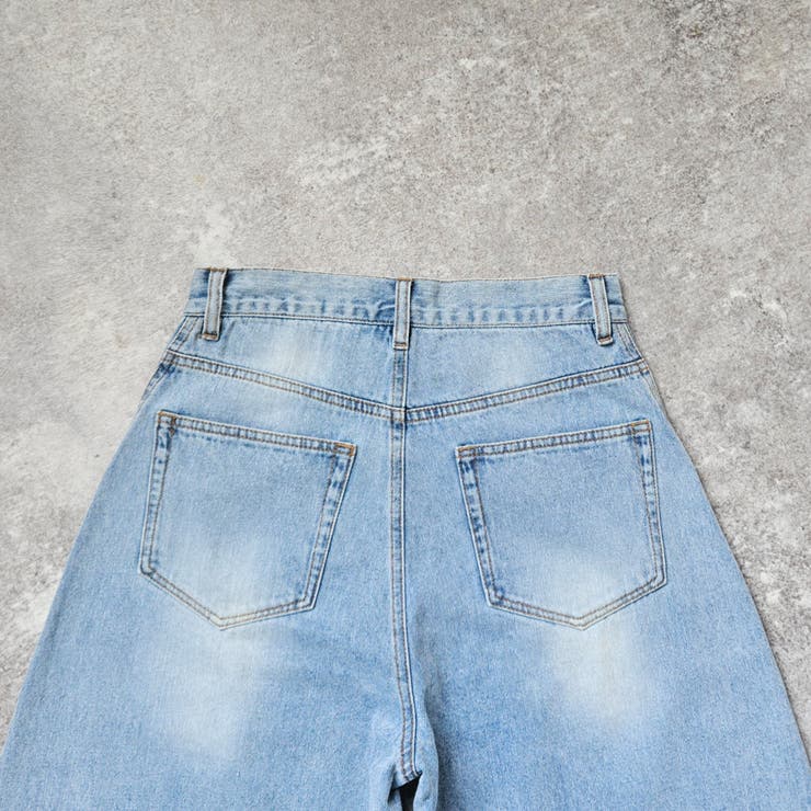 立体切り替えバルーンデニムパンツ ブラスト加工 カーブパンツ | SELECT LEVERY  | 詳細画像14 