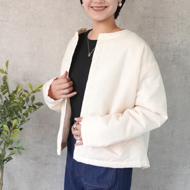 パテッドジャケットブルゾン 中綿入り アウター 長袖 防寒 秋冬 | SELECT LEVERY  | 詳細画像14 