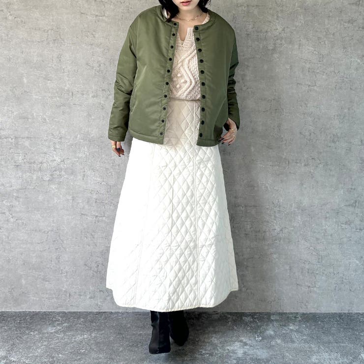 パテッドジャケットブルゾン 中綿入り アウター 長袖 防寒 秋冬 | SELECT LEVERY  | 詳細画像23 