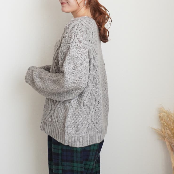 searoomlynn popcornケーブルニット　セーター ニット 手編み searoomlynn popcornケーブルニット セーター ニット 手編み