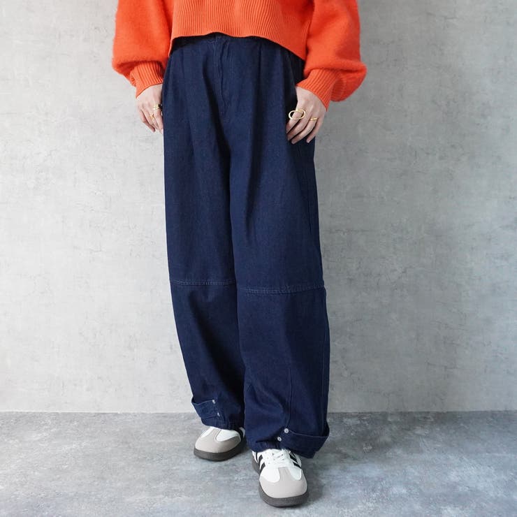 デニムバナナバルーンワイドパンツ カーブワイドパンツ 秋冬 | SELECT LEVERY  | 詳細画像18 