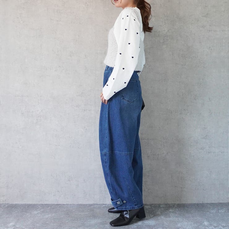 デニムバナナバルーンワイドパンツ カーブワイドパンツ 秋冬 | SELECT LEVERY  | 詳細画像10 