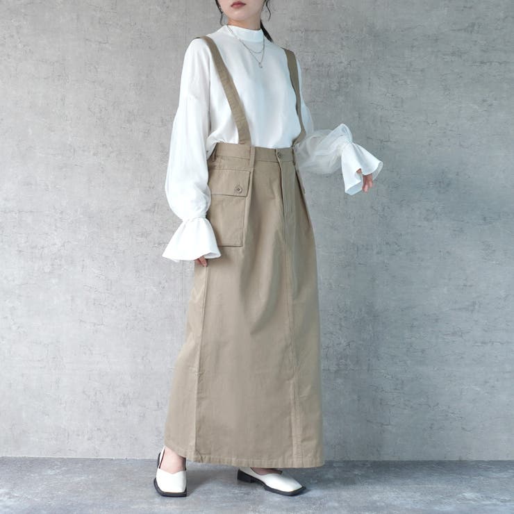 サス付きミリタリースカート取り外し可能 ロング丈 オールシーズン 春夏 秋冬  | SELECT LEVERY  | 詳細画像8 