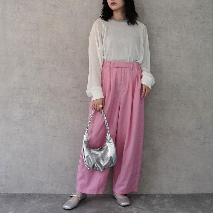 配色シアーニットプルオーバー トップス 長袖 春夏 秋 レイヤード | SELECT LEVERY  | 詳細画像7