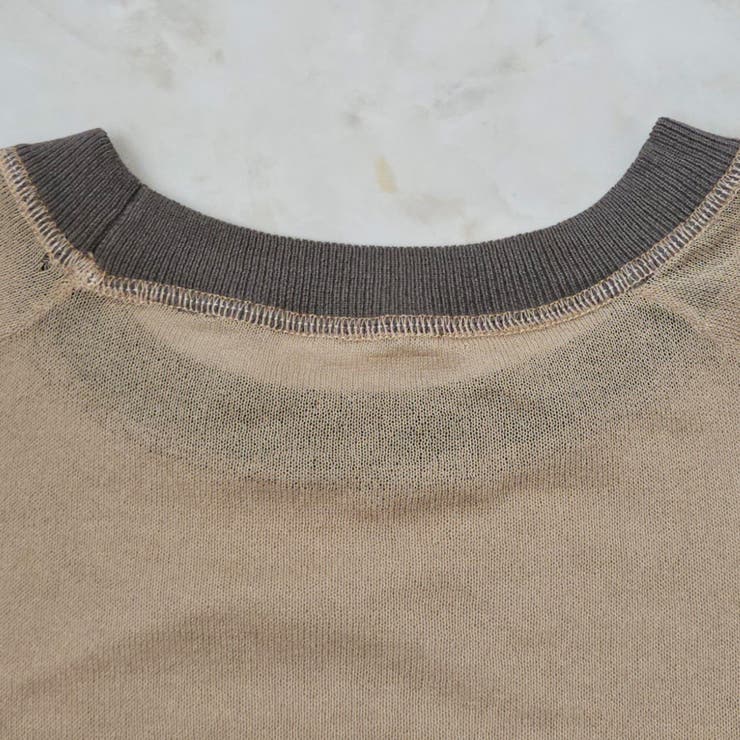 配色シアーニットプルオーバー トップス 長袖 春夏 秋 レイヤード | SELECT LEVERY  | 詳細画像23