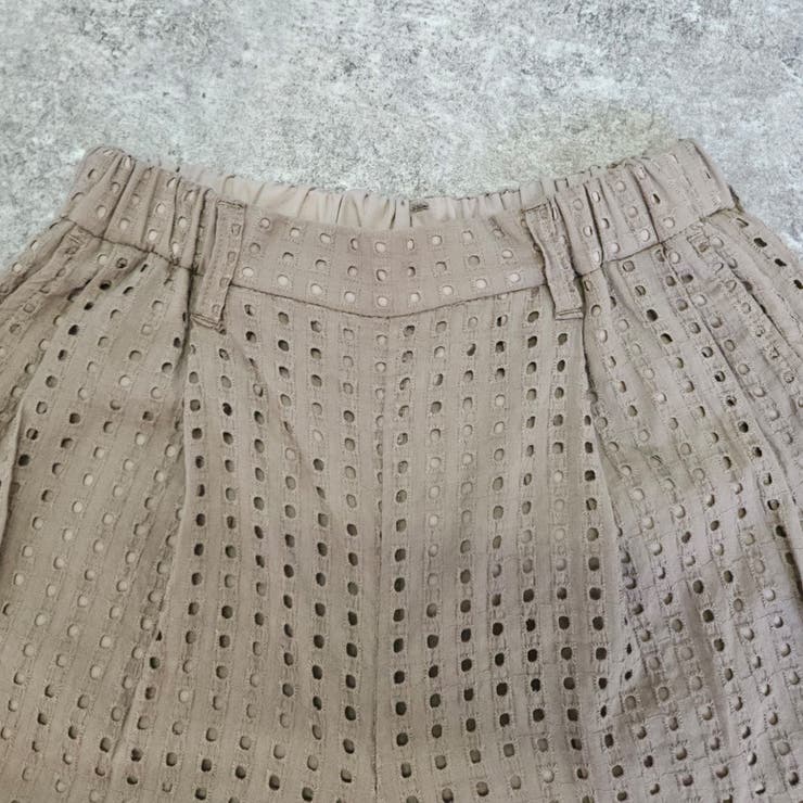 メッシュサーカスパンツ ワイドパンツ 綿レース 裏地付き バレルレッグ 春夏  | SELECT LEVERY  | 詳細画像17 