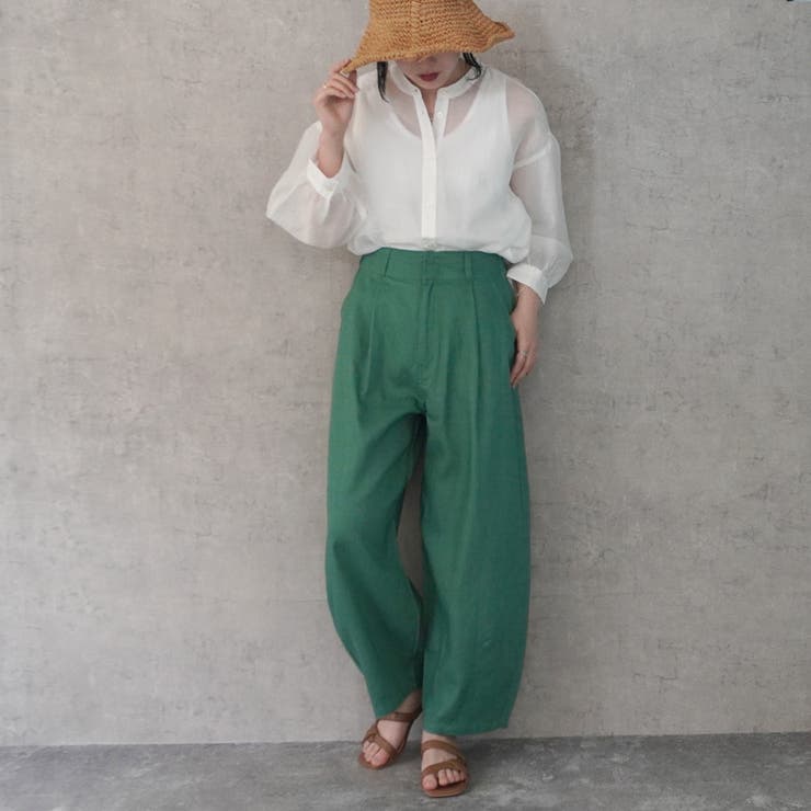 麻100%サーカスパンツ リネンバナナワイドパンツ 裏地付き | SELECT LEVERY  | 詳細画像8 