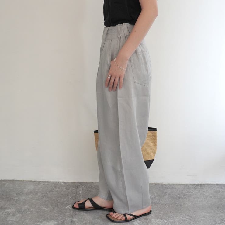 麻100%サーカスパンツ リネンバナナワイドパンツ 裏地付き | SELECT LEVERY  | 詳細画像6 