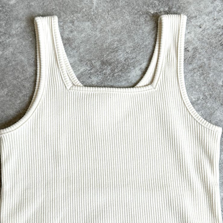 2wayリブスクエアネックタンクトップ キャミソール ノースリーブ インナー | SELECT LEVERY  | 詳細画像11 