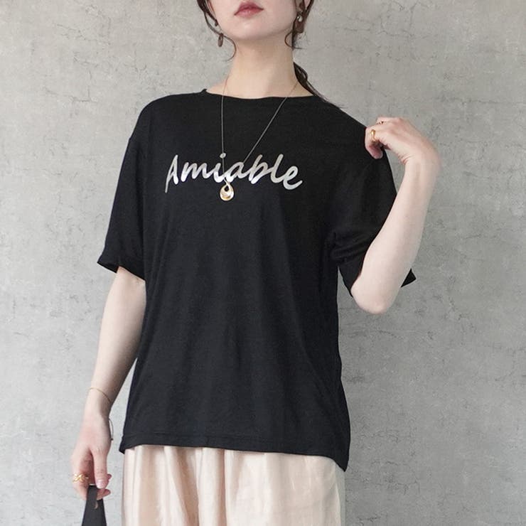 ブラック | シアーロゴTシャツ シアーニット プルオーバー | SELECT LEVERY 